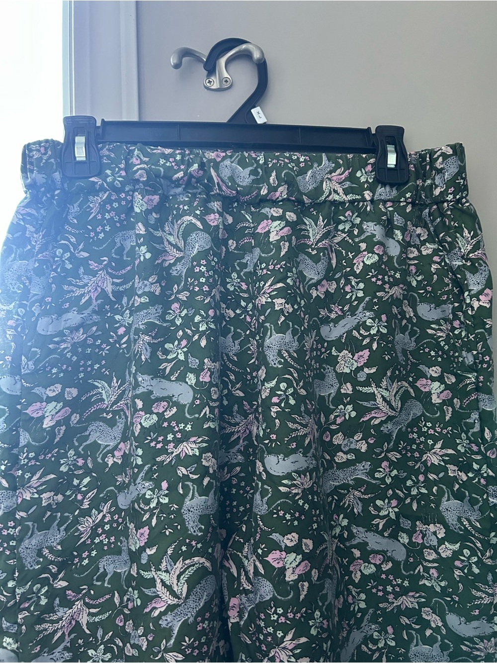 J. Crew Green Floral Print Pants